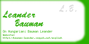leander bauman business card